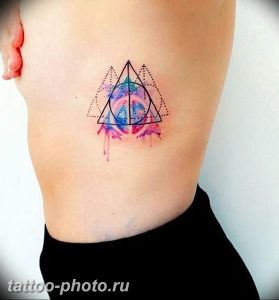 фото тату треугольник с кругом 11.12.2018 №042 - triangle with - tattoo-photo.ru